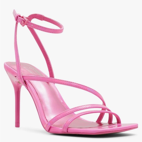 Women's Pink Strappy Heels - Picture 4 of 8